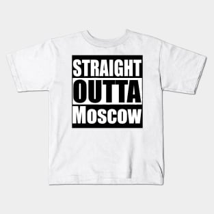 STRAIGHT OUTTA MOSCOW  Quarantine Sticker Kids T-Shirt